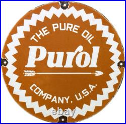 Vintage Pure Gasoline Porcelain Sign Gas Station Pump Plate Motor Oil Vintage Pure Gasoline Porcelain Sign Gas Station Pump Plate Motor Oil
