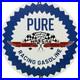 Vintage Pure Gasoline Porcelain Sign Gas Station Pump Plate Motor Oil Service