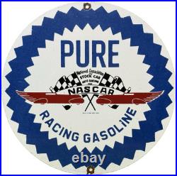 Vintage Pure Gasoline Porcelain Sign Gas Station Pump Plate Motor Oil Service