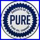 Vintage Pure Gasoline Porcelain Sign Gas Station Pump Plate Motor Oil Service