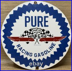 Vintage Pure Gasoline Porcelain Sign Gas Station Pump Plate Motor Oil Service