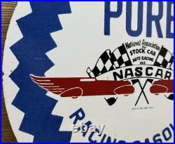 Vintage Pure Gasoline Porcelain Sign Gas Station Pump Plate Motor Oil Service