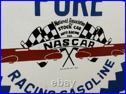 Vintage Pure Gasoline Porcelain Sign Gas Station Pump Plate Motor Oil Service