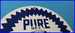 Vintage Pure Oil Co Porcelain Texas Gasoline Service Station Pump Plate Sign