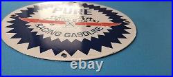 Vintage Pure Oil Co Porcelain Texas Gasoline Service Station Pump Plate Sign