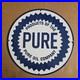 Vintage Pure Oil Company Old Us Gasoline Oil Gas Pump Enamel Porcelain Sign