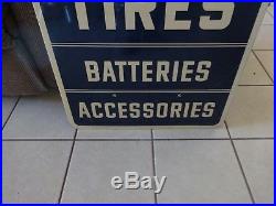 Vintage Pure Oil Sign Gas Station Battery Tires Service Rack Nos Not Porcelain
