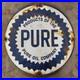 Vintage Pure Products Old Us Gasoline Oil Gas Pump Enamel Porcelain Sign