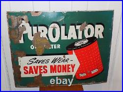 Vintage Purolator Oil Filter Metal Sign