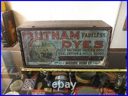 Vintage Putnam Dye Cabinet Wooden Box Advertising Gas Oil Soda Cola