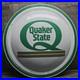 Vintage Quaker State Motor Oil Gas Station Advertising Bubble Button Tin Sign- A