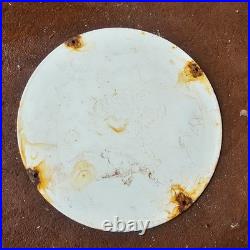 Vintage Quick Shell Enduring Powe Us Gasoline Oil Gas Pump Enamel Porcelain Sign
