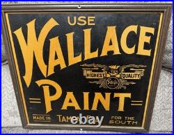 Vintage RARE 1940s Wallace Paint Sign Hardware Advertising Tampa, Fla 15 X 14 Vintage RARE 1940s Wallace Paint Sign Hardware Advertising Tampa, Fla 15 X 14