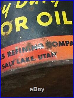 Vintage RARE Beeline Heavy Duty Motor Oil Metal 1 Quart Can North Salt Lake UT