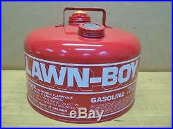 Vintage RARE NOS Lawn Boy Mower Loafer Tractor Tiller Gas Oil Fuel Metal Can