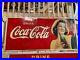 Vintage RARE Size Coca-Cola Metal Sign 1930's GAS OIL SODA COLA 67 1/2 X 32