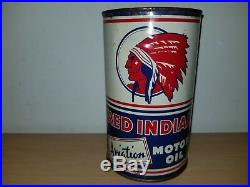 Vintage RED INDIAN Aviation Motor Oil Can Advertising Gas Canada
