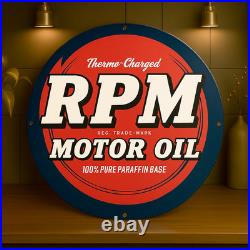 Vintage RPM Motor Oil Heavy Metal Sign XL 19.7 (50 cm) Vintage RPM Motor Oil Heavy Metal Sign XL 19.7 (50 cm)