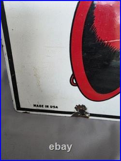 Vintage Rare 1961 Fire Chief Gasoline Porcelain Sign 12x18