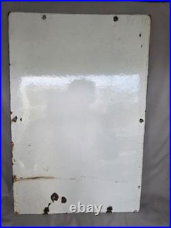 Vintage Rare 1961 Fire Chief Gasoline Porcelain Sign 12x18