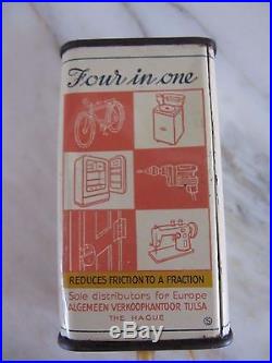 Vintage Rare Dutch USA Vavoline Tulsa Handy Oil Tin Can