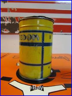 Vintage Rare Freedom Oil Grease Can