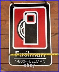 Vintage Rare Fuelman Two Sided Sign 16X24(1800-Fuelman) Version