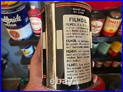 Vintage Rare Nos Filmoil Motor Oil Can 1 Quart Can Full Cato Oklahomafull