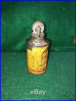 Vintage Rare Original Indian Motorcycle Chain Oil Oiler Oil Can Paper Label