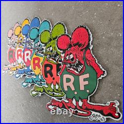 Vintage Rat Fink Mouse Old Us Gasoline Oil Gas Pump Enamel Porcelain Sign