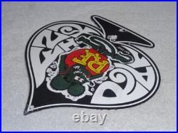 Vintage Ratfink Ace Of Spades 12 Porcelain Metal Gasoline & Oil Sign! Rat Fink