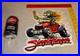 Vintage Ratfink Drives Custom Red Roadster Hotrod Metal Finger Gasoline Oil Sign