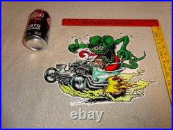 Vintage Ratfink Drives Custom Roadster Hot Rod Metal Gasoline Oil Rat Fink Sign