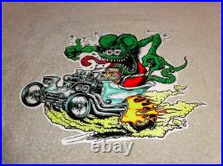 Vintage Ratfink Drives Custom Roadster Hot Rod Metal Gasoline Oil Rat Fink Sign Vintage Ratfink Drives Custom Roadster Hot Rod Metal Gasoline Oil Rat Fink Sign