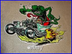 Vintage Ratfink Drives Custom Roadster Hot Rod Metal Gasoline Oil Rat Fink Sign Vintage Ratfink Drives Custom Roadster Hot Rod Metal Gasoline Oil Rat Fink Sign
