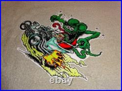 Vintage Ratfink Drives Custom Roadster Hot Rod Metal Gasoline Oil Rat Fink Sign