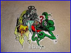 Vintage Ratfink Drives Custom Roadster Hot Rod Metal Gasoline Oil Rat Fink Sign
