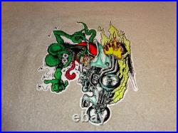 Vintage Ratfink Drives Custom Roadster Hot Rod Metal Gasoline Oil Rat Fink Sign
