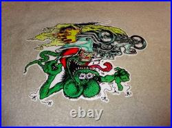Vintage Ratfink Drives Custom Roadster Hot Rod Metal Gasoline Oil Rat Fink Sign