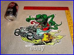 Vintage Ratfink Drives Custom Roadster Hot Rod Metal Gasoline Oil Rat Fink Sign