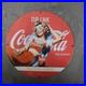 Vintage Red Coca Pinup Old Us Gasoline Oil Gas Pump Enamel Porcelain Sign