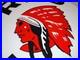 Vintage Red Indian Mccoll Frontenac 11 3/4 Porcelain Metal Canada, Gas Oil Sign