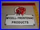 Vintage Red Indian Mccoll-frontenac Products Porcelain Metal Gasoline & Oil Sign