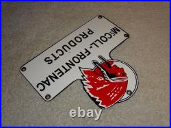 Vintage Red Indian Mccoll-frontenac Products Porcelain Metal Gasoline & Oil Sign