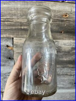 Vintage Red Indian Oil Bottle Red Indian Advertising Pint