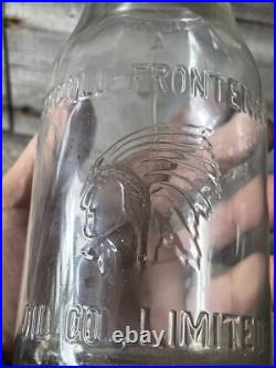 Vintage Red Indian Oil Bottle Red Indian Advertising Pint