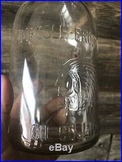 Vintage Red Indian Oil Can McColl Frontenac Oil Bottle