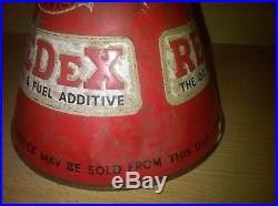 Vintage Redex Oil Can Dispenser Conical Pump Can Rare Good Condition 1960's