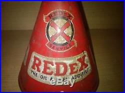 Vintage Redex Oil Can Dispenser Conical Pump Can Rare Good Condition 1960's