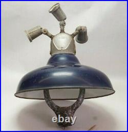 Vintage Revere 20 Gas Station Pump Island Light (Cobalt Blue) Pure Oil